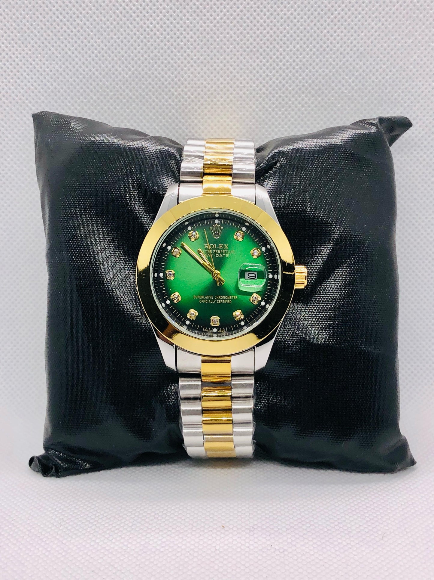 ROLEX OYSTER PERPETUAL DAY-DATE GREEN DIAL TWO-TONE